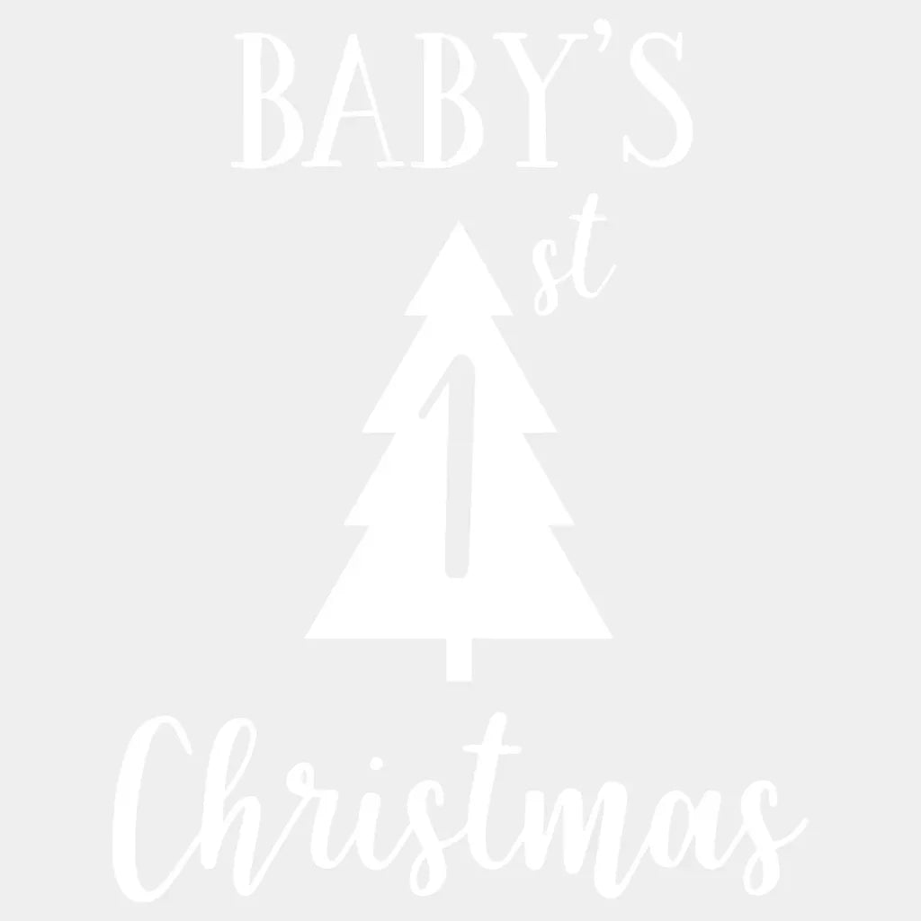 Babys 1St Christmas Tree Design - Dtf Heat Transfer