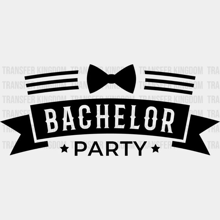 Bachelor Party Bow Tie Design - Bachelor Iron On DTF Transfer