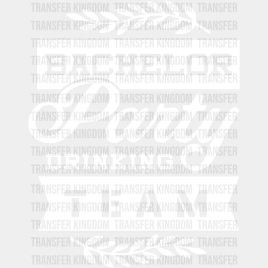 Bachelor Party Drinking Team Leaf Design - Iron On Dtf Transfer Unisex S & M (10’’) / Light