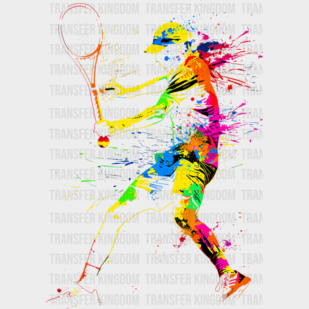 Backhand Colorful Design - Tennis DTF Transfers