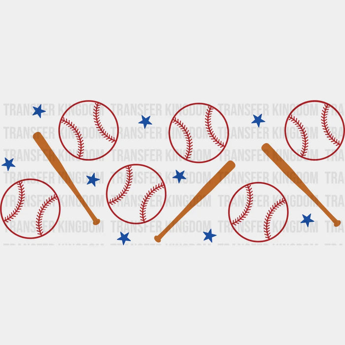 Baseball Bat Design - Baseball Cup Wrap UV Sticker Permanent UV DTF Decal