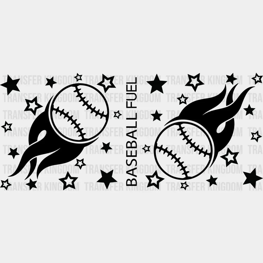 Baseball Fuel Design - Cup Wrap Uv Sticker Permanent Dtf Decal