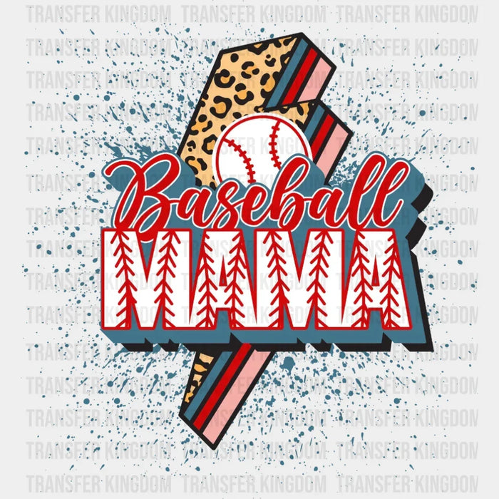 Baseball Mama Lightning Leopard DTF Transfer