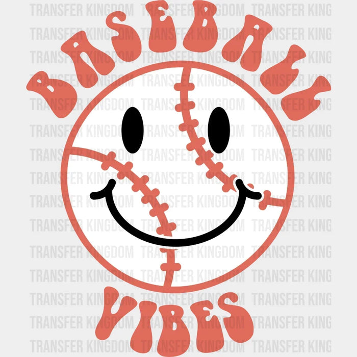 Baseball Vibes Smile Smile DTF Transfer