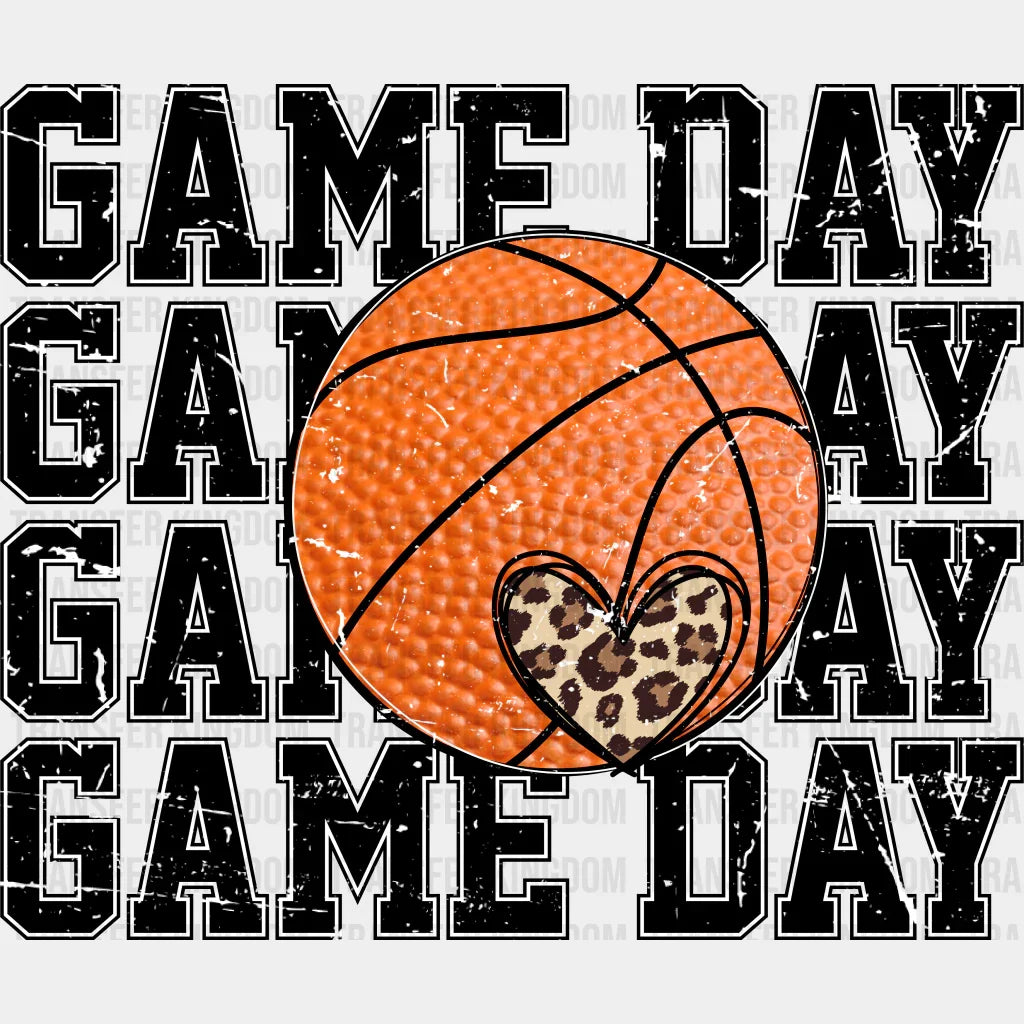 Basketball Game Day Design - Dtf Heat Transfer Unisex S & M (10’’) / Dark Color (See Imaging)