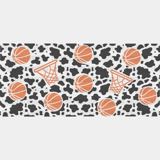 Basketball Hoops Design - Cup Wrap Uv Sticker Permanent Dtf Decal Uvdtf