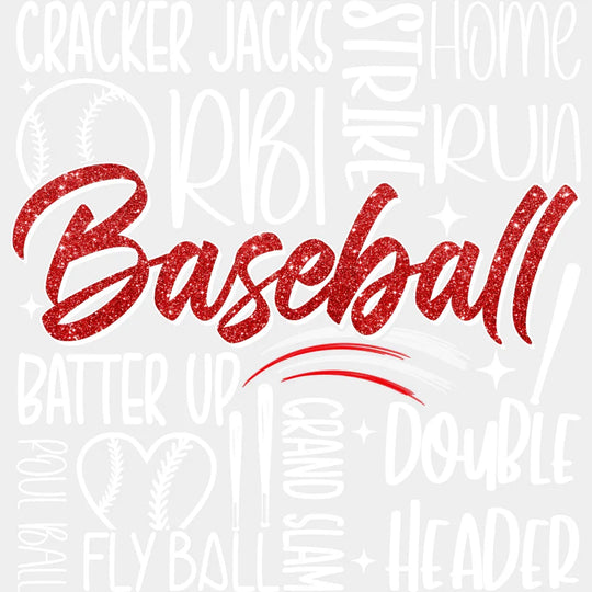 Batter Up Double Header Design - Baseball Dtf Heat Transfer Unisex S & M (10’’) / Light Color