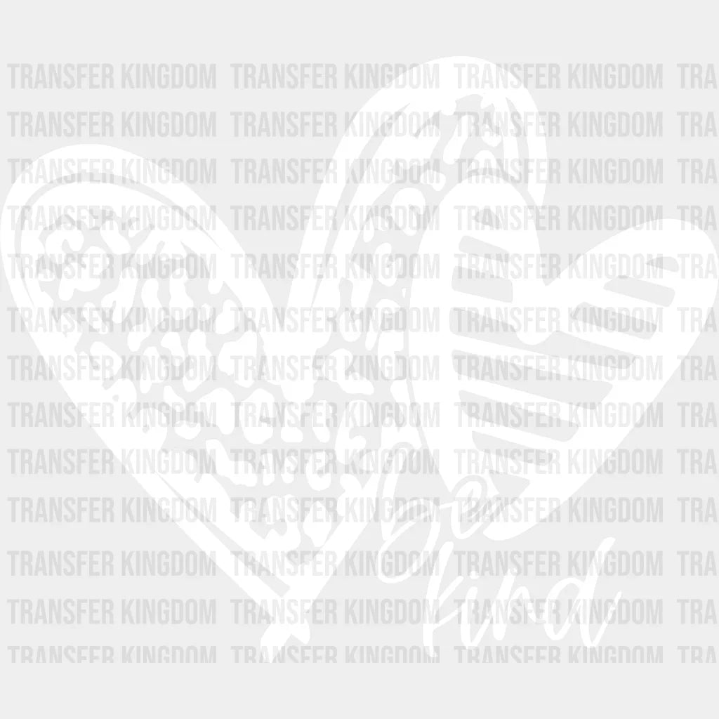 Be Kind Valentines Day Design - Dtf Heat Transfer Unisex S & M ( 10 ) / Light Color See Imaging