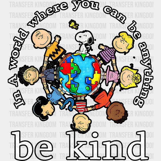 Be Kind World Jigsaw Puzzle Child Design - Dtf Transfer Unisex S & M (10’’) / Dark Color See Imaging