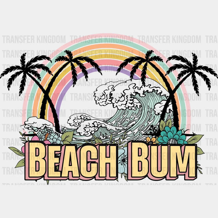 Beach Bum Palm DTF Transfer