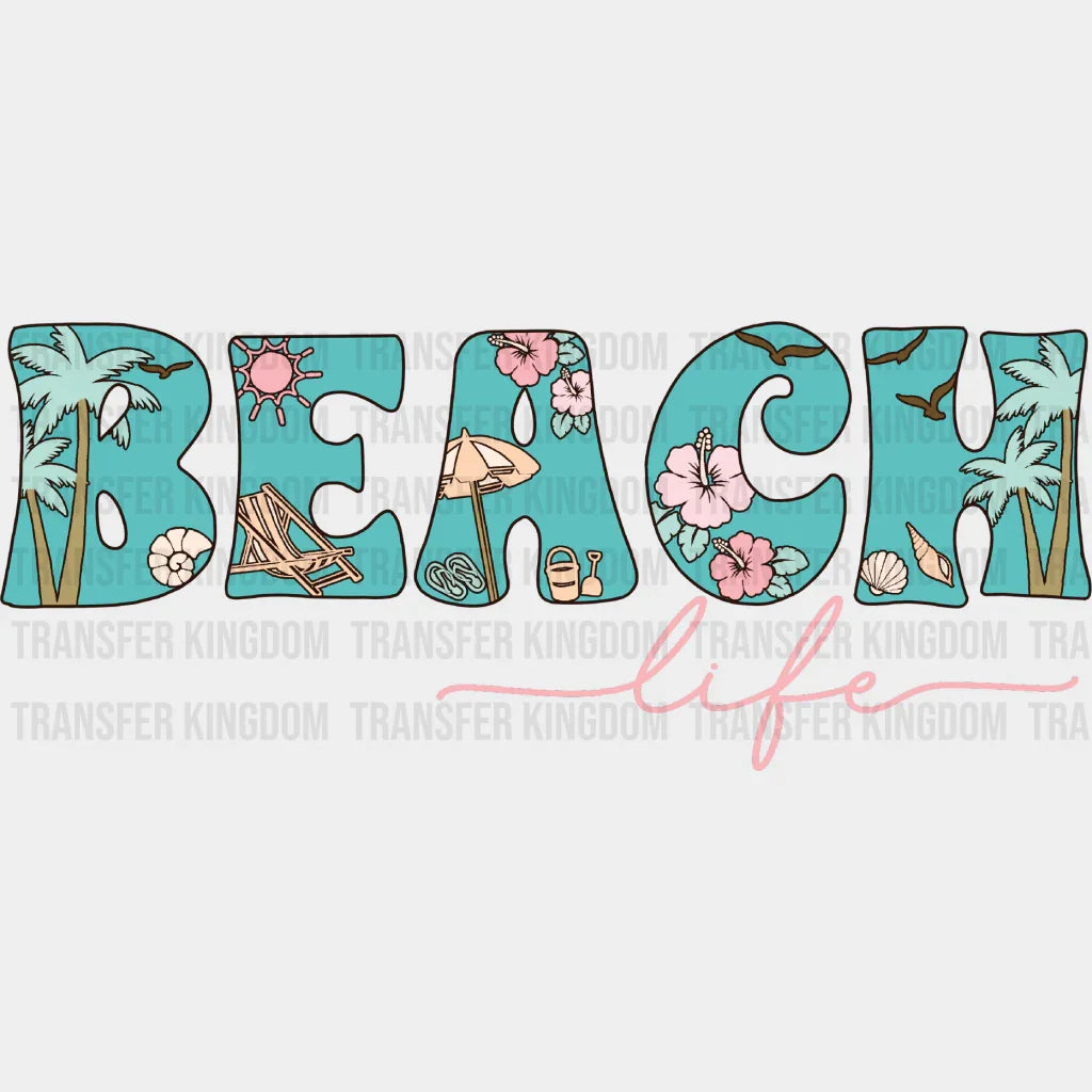 Beach Life Design - Summer Dtf Transfer