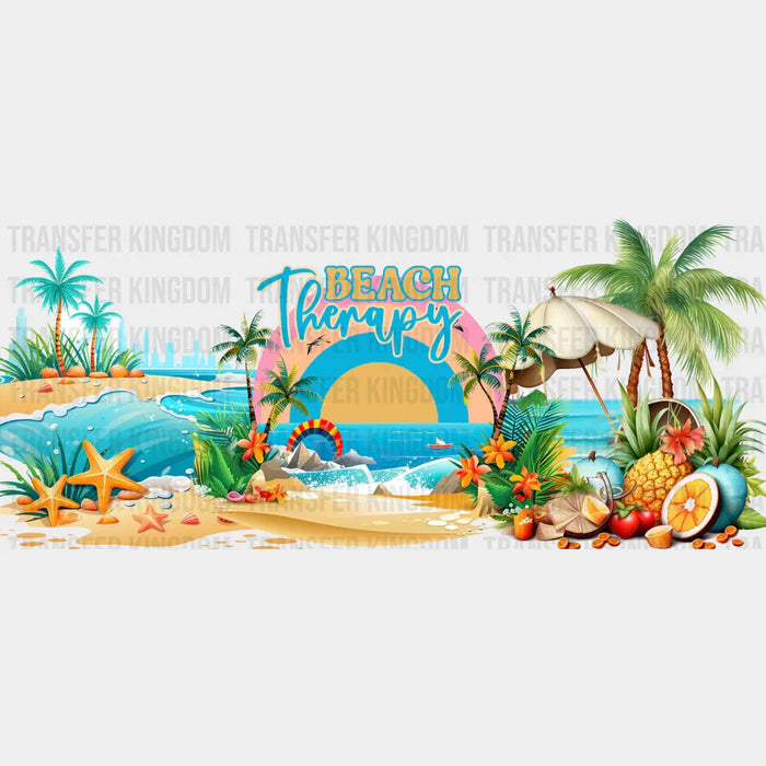 Beach Therapy - Summer Cup Wrap UV Sticker Permanent UV DTF Decal