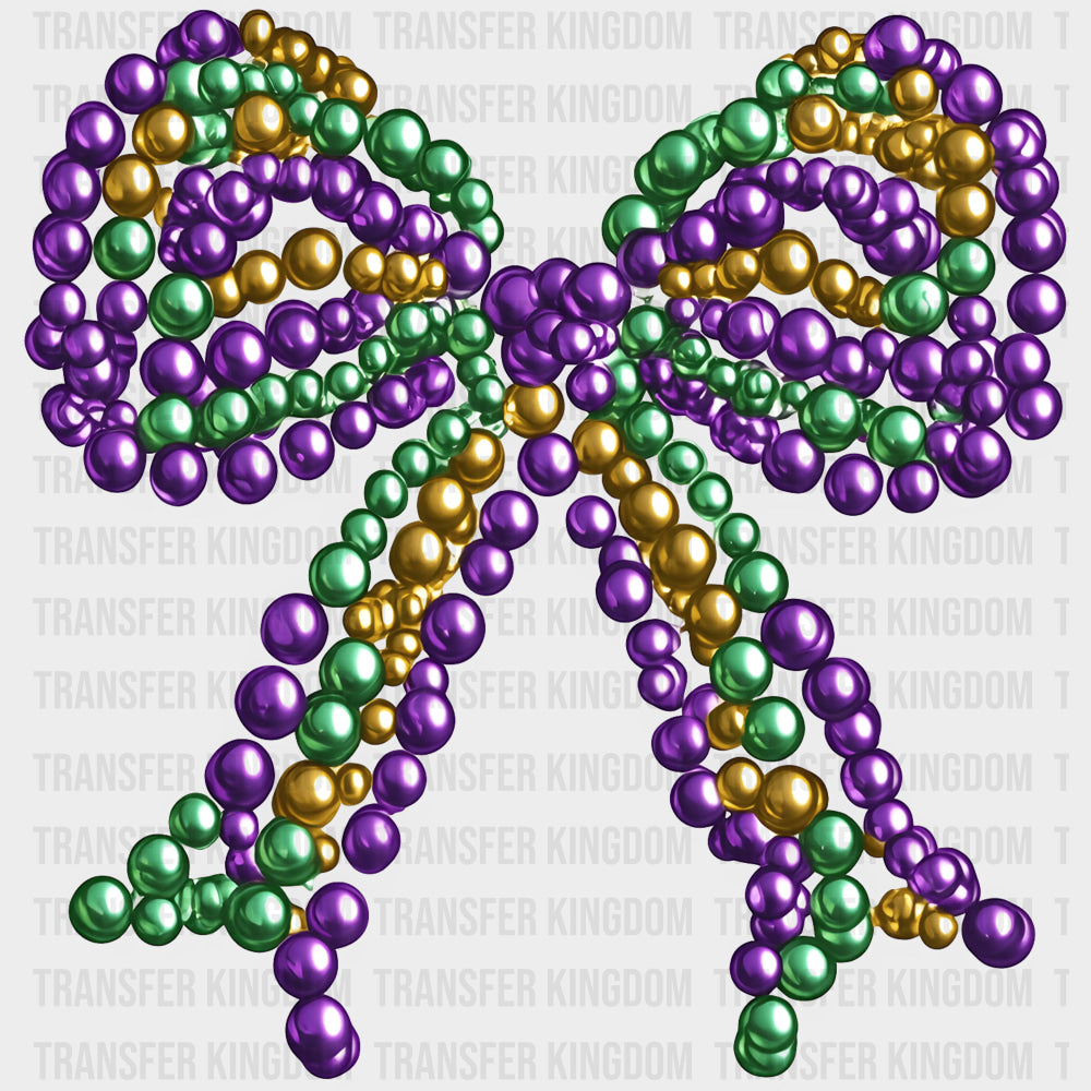 Beads Ribbon - Mardi Gras DTF Transfers