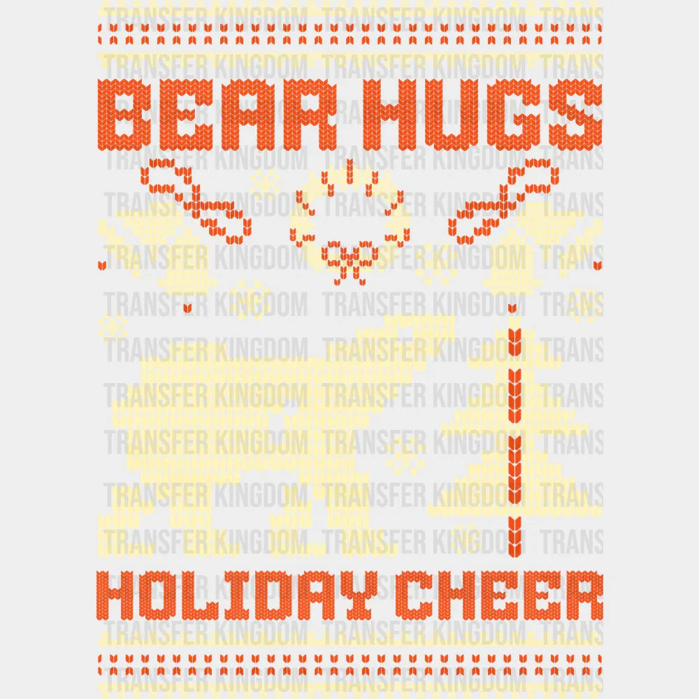Bear Hugs Holiday Cheer - Christmas DTF Transfer