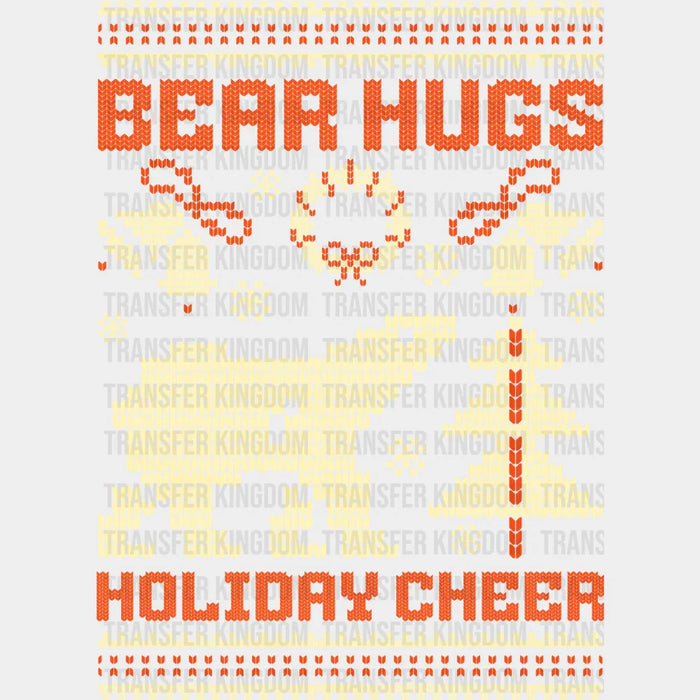 Bear Hugs Holiday Cheer - Christmas DTF Transfer