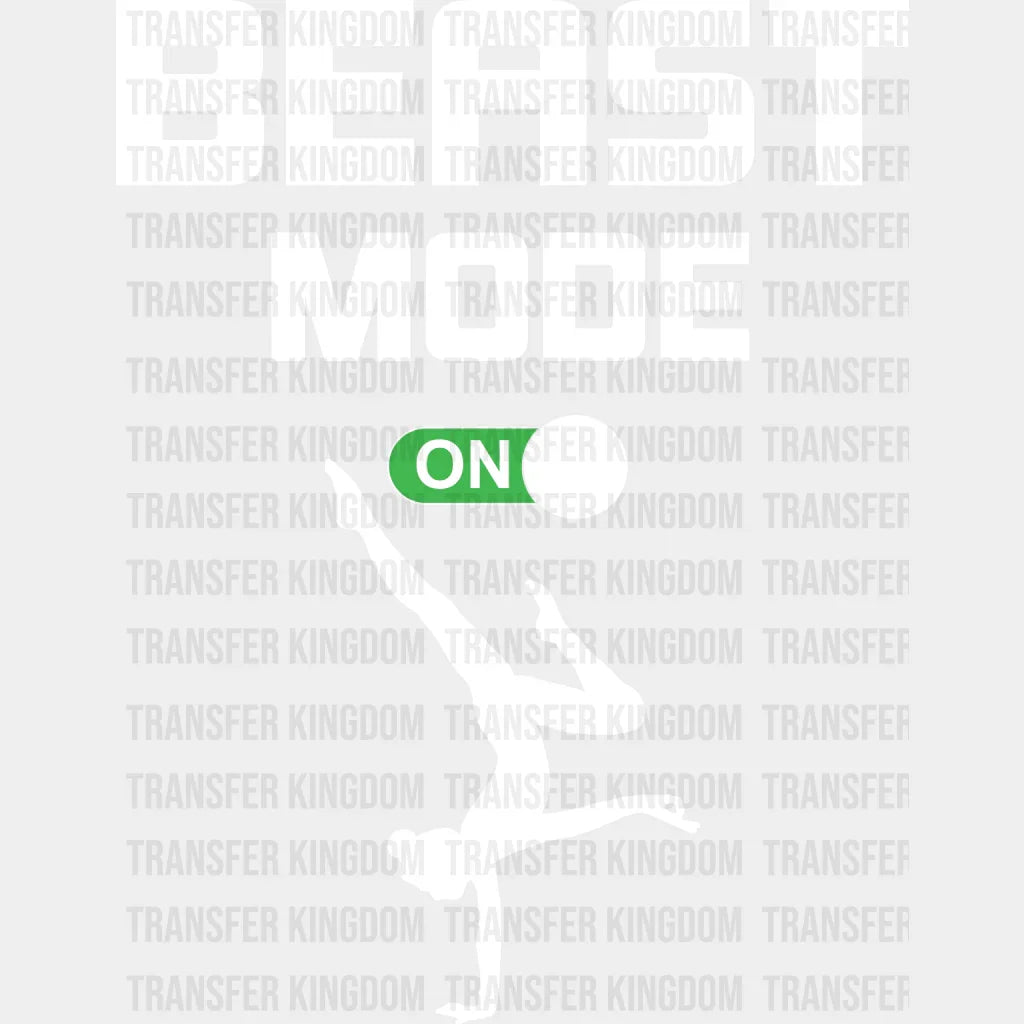 Beast Mode - Yoga Dtf Heat Transfer Unisex S & M (10’’) / Light Color Design (See Imaging)
