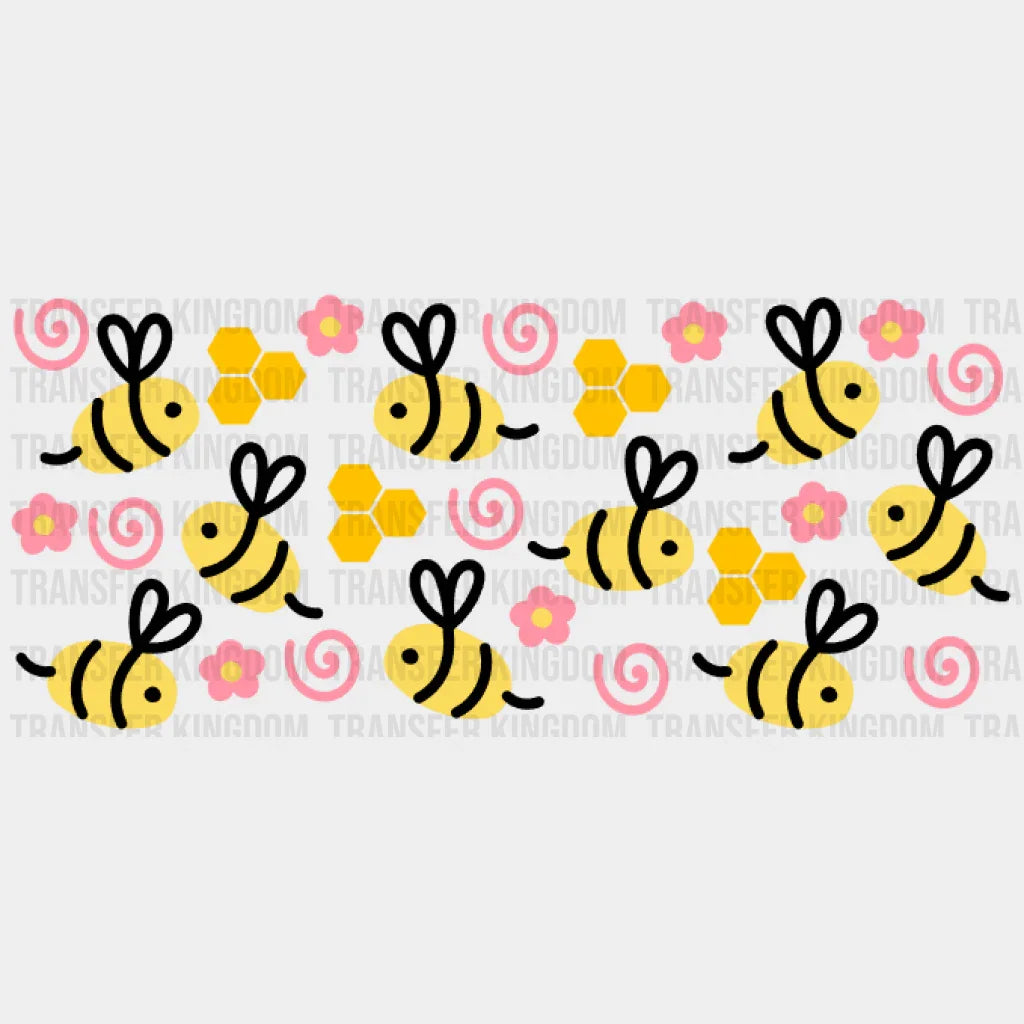 Bee Uv Dtf Transfer Cup Wrap Sticker