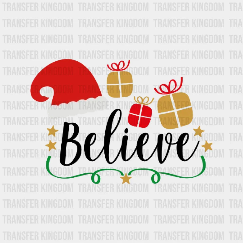 Believe Santa Christmas Design - Dtf Heat Transfer