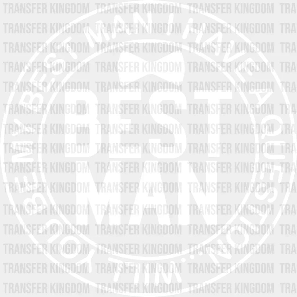 Best Man Bow Tie Design - Bachelor Iron On Dtf Transfer Unisex S & M (10’’) / Light Color See