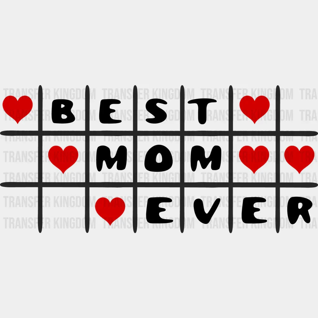 Best Mom Ever Tick Tack Toe Design Mother’s Day Uv Dtf Transfer Cup Wrap Sticker
