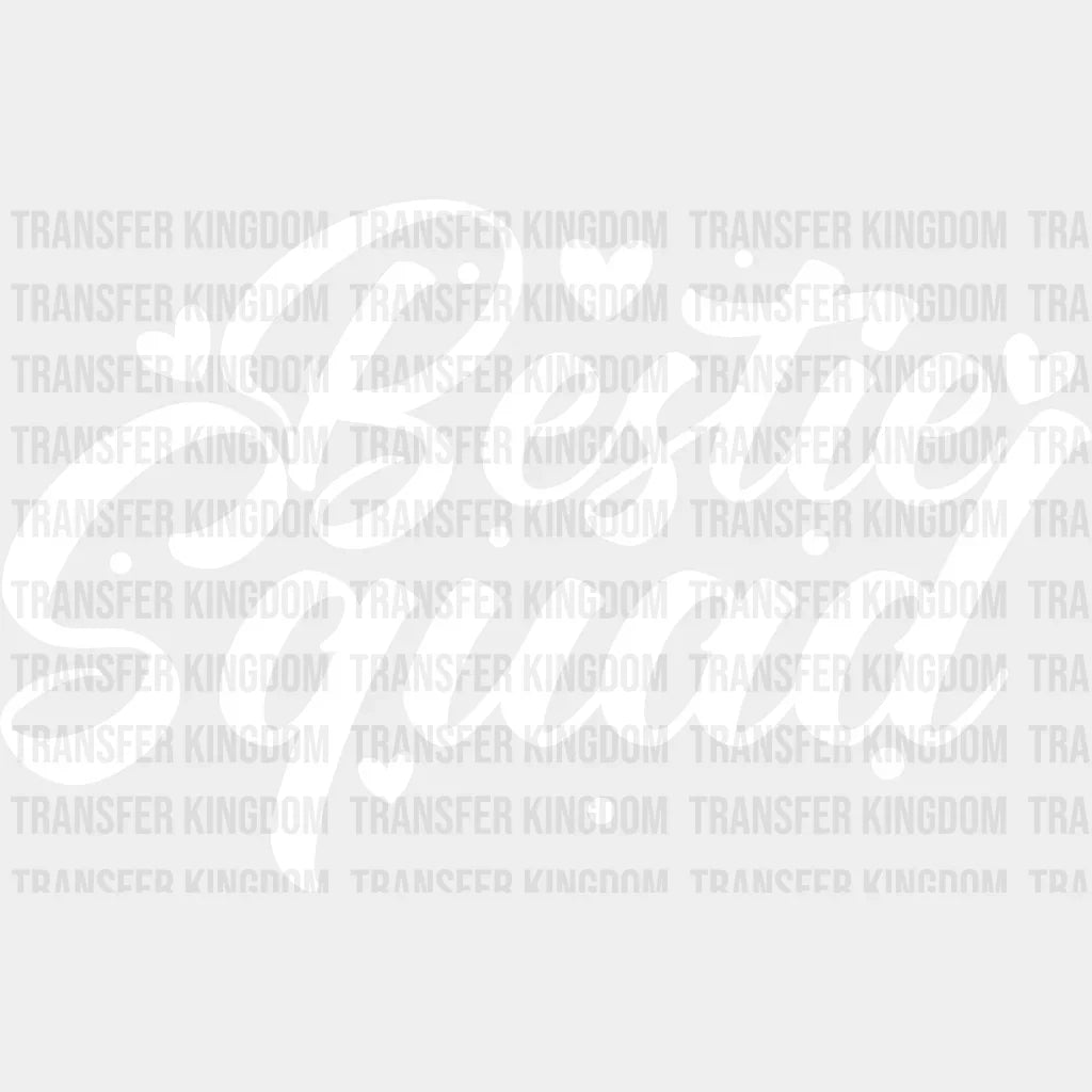 Bestie Squad Heart - Best Friends Dtf Transfer Unisex S & M (10’’) / Light Color Design See Imaging