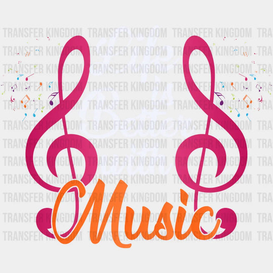 Better With Music - Singing Dtf Heat Transfer Unisex S & M (10’’) / Light Color Design See Imaging
