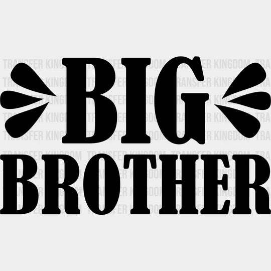 Big Brother Cool Design - Dtf Heat Transfer Unisex S & M (10’’) / Dark Color See Imaging