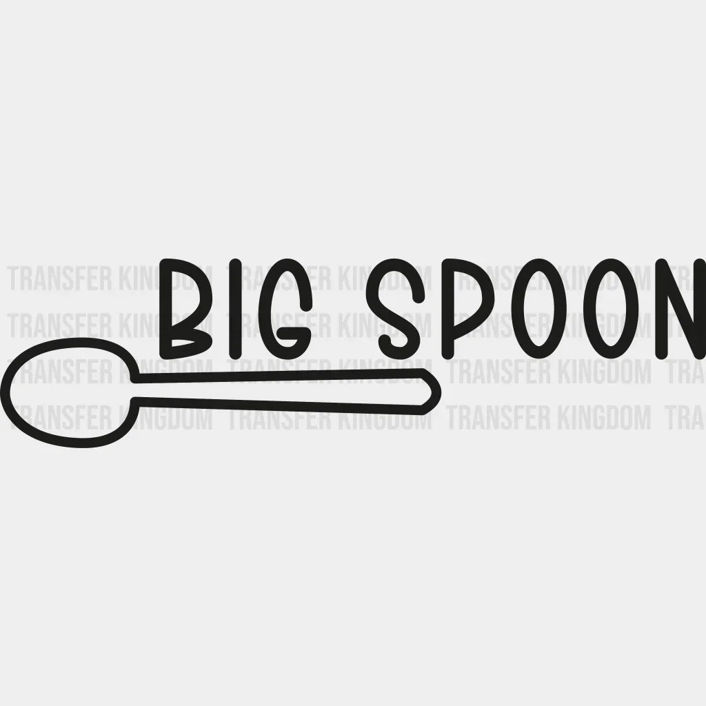 Big Spoon - Valentine Day Couple Design Dtf Heat Transfer