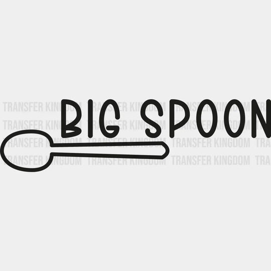 Big Spoon - Valentine Day Couple Design Dtf Heat Transfer