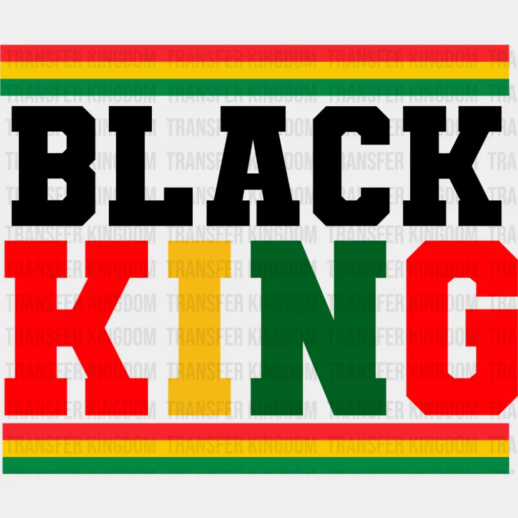 Black King - Juneteenth DTF Transfer Adult Unisex - S & M (10’’) / Dark Color Design (See Imaging)