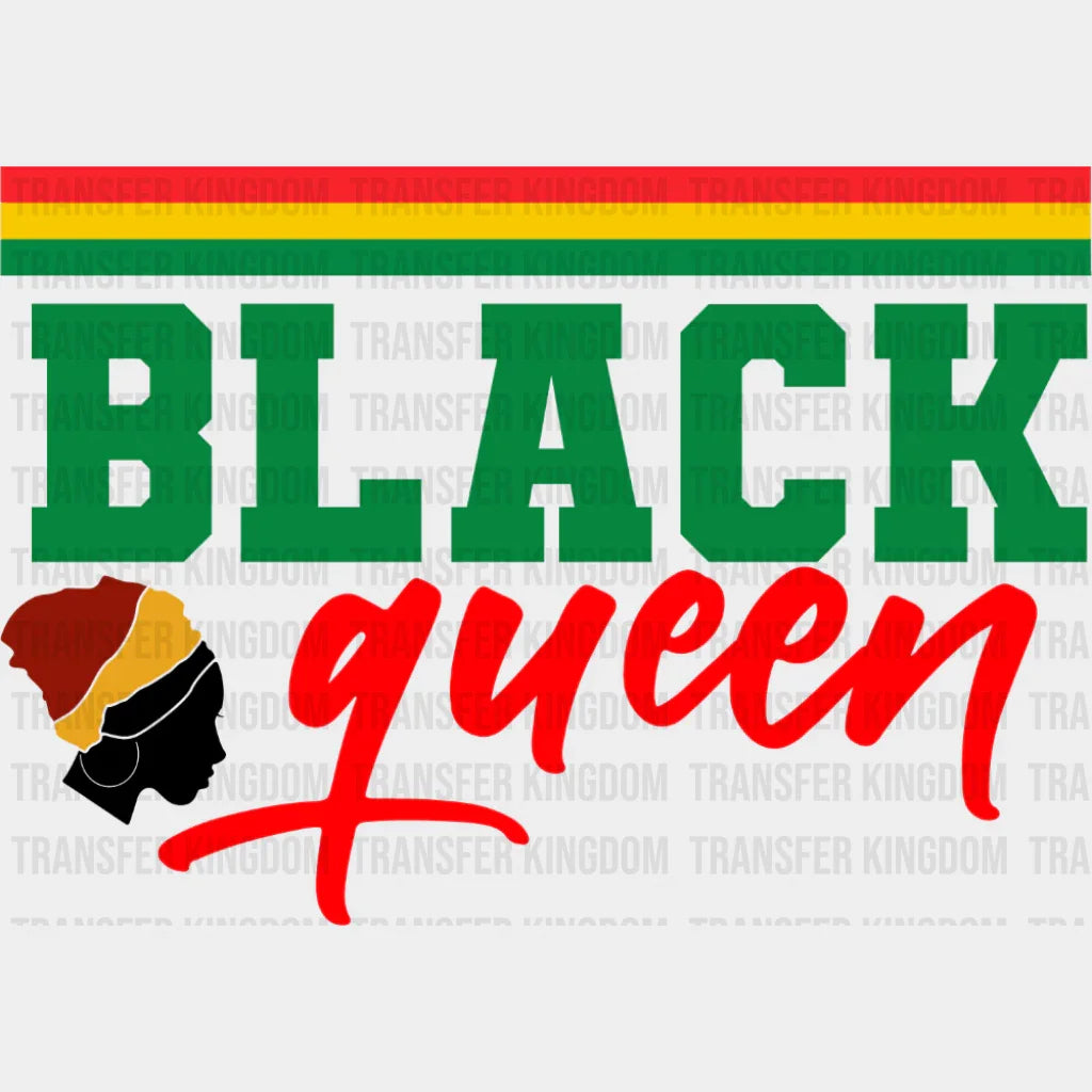 Black Queen - Juneteenth DTF Transfer Adult Unisex - S & M (10’’) / Dark Color Design (See Imaging)