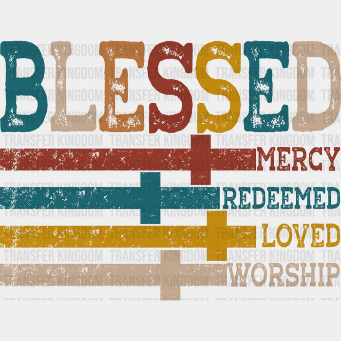 Blessed Colorful Design - Christianity DTF Heat Transfer