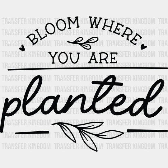 Bloom Where You Are Planted - Plants Dtf Heat Transfer Unisex S & M (10’’) / Dark Color Design