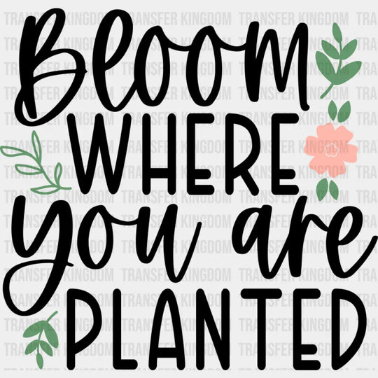 Bloom Where You Are Planted - Spring DTF Transfer Adult Unisex - S & M (10’’) / Dark Color Design (See Imaging)