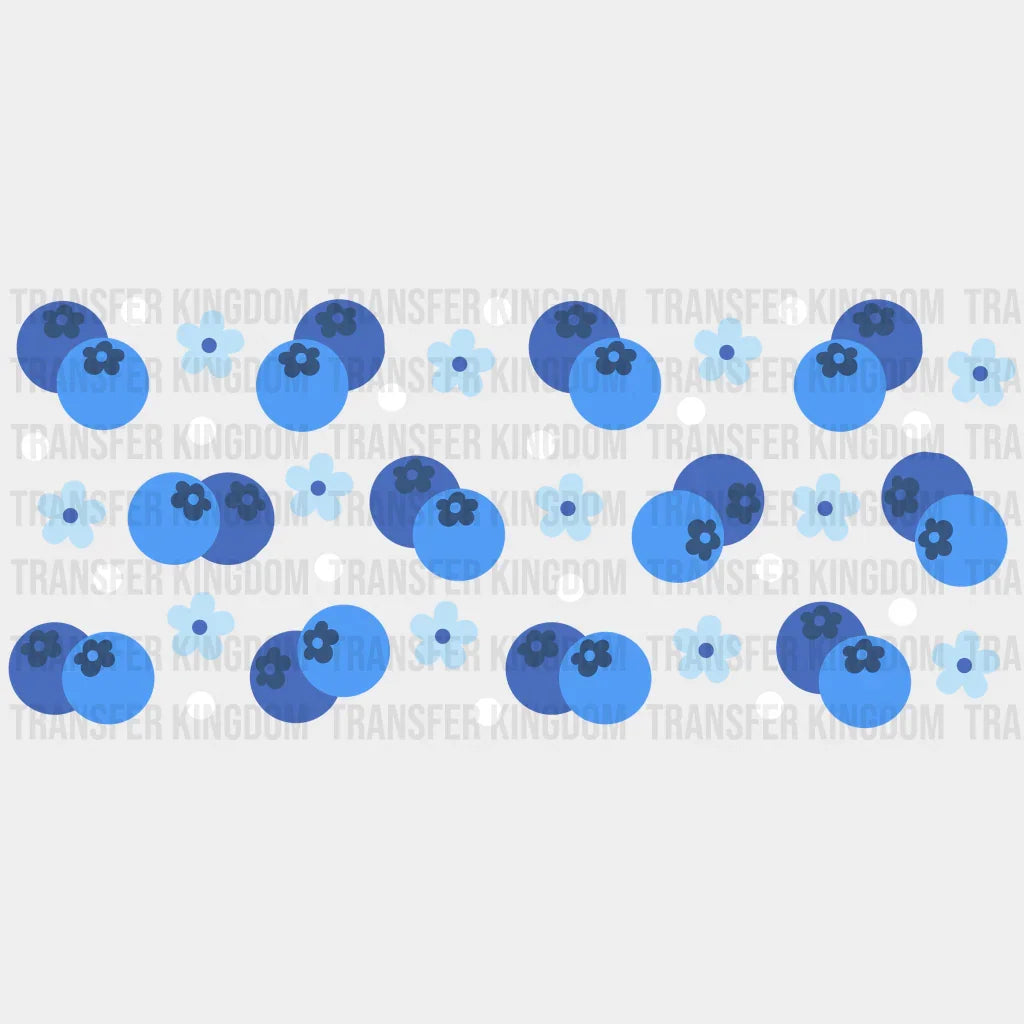 Blueberry Uv Dtf Transfer Cup Wrap Sticker
