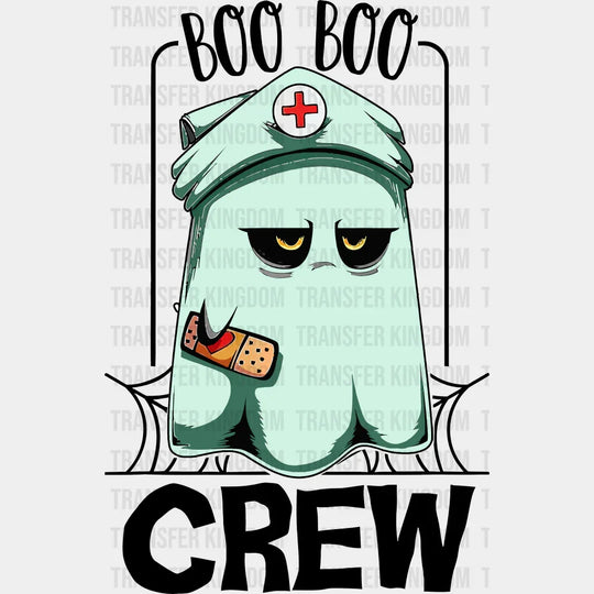 Boo Boo Crew - Halloween DTF Transfer Adult Unisex - S & M (10’’) / Dark Color Design (See Imaging)