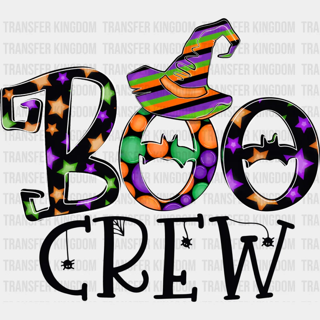 Boo Crew Witch Hat - Halloween Dtf Transfer Unisex S & M (10’’) / Dark Color Design See Imaging