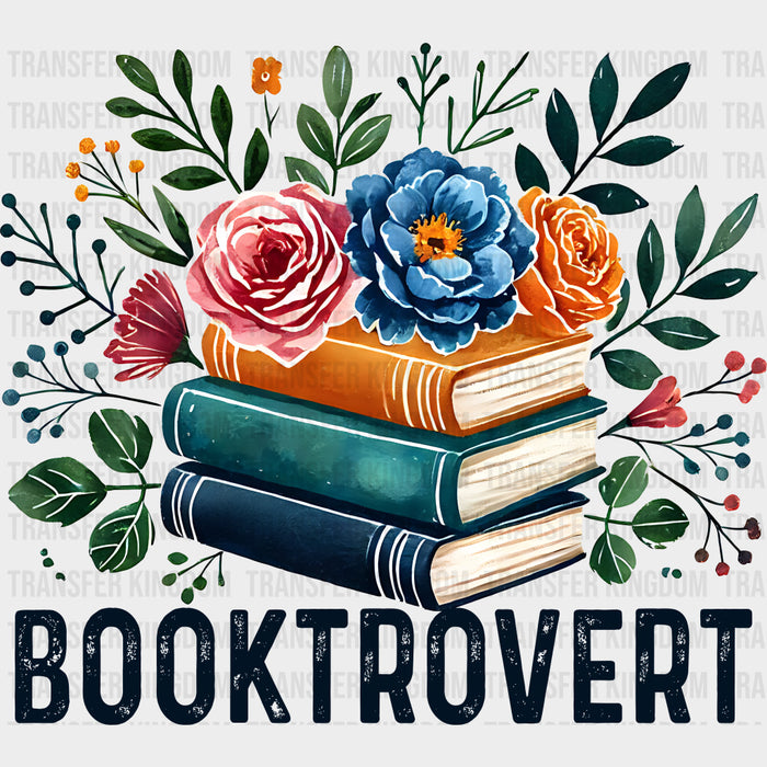 Booktrovert, Flowers - Reading DTF Transfers