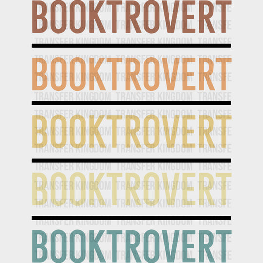 Booktrovert - Librarian DTF Transfers Adult Unisex - S & M (10’’) / Dark Color Design (See Imaging)