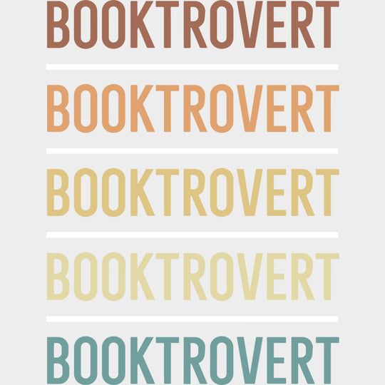 Booktrovert - Librarian DTF Transfers Adult Unisex - S & M (10’’) / Light Color Design (See Imaging)