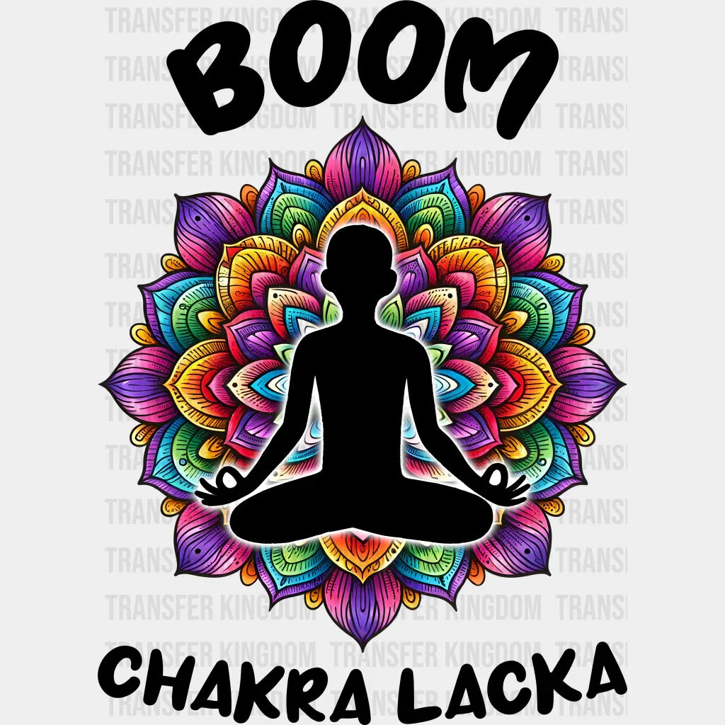 Boom Chakra Lacka - Yoga Dtf Heat Transfer Unisex S & M (10’’) / Dark Color Design (See Imaging)