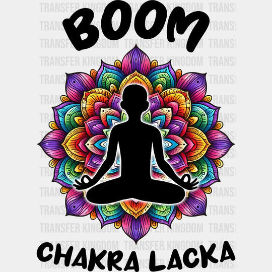 Boom Chakra Lacka - Yoga Dtf Heat Transfer Unisex S & M (10’’) / Dark Color Design (See Imaging)