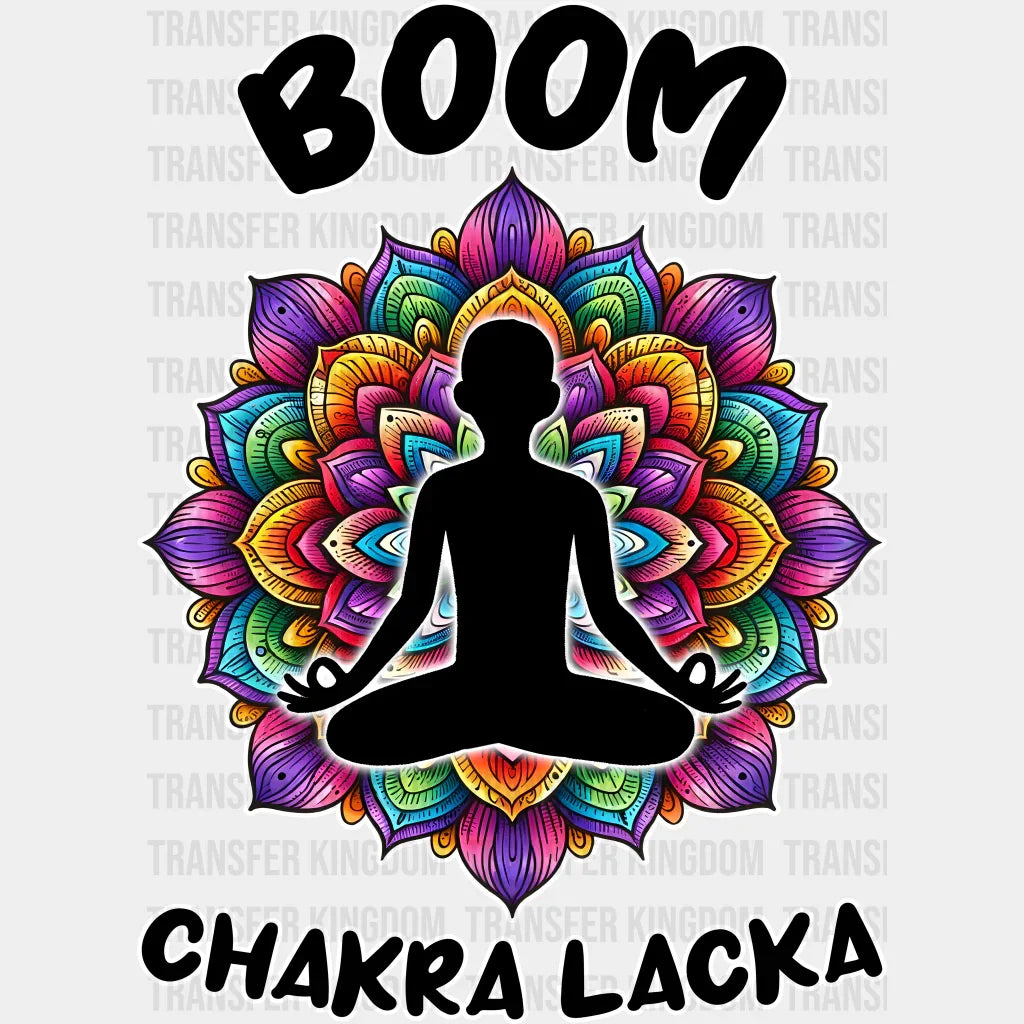 Boom Chakra Lacka - Yoga Dtf Heat Transfer Unisex S & M (10’’) / Light Color Design (See Imaging)
