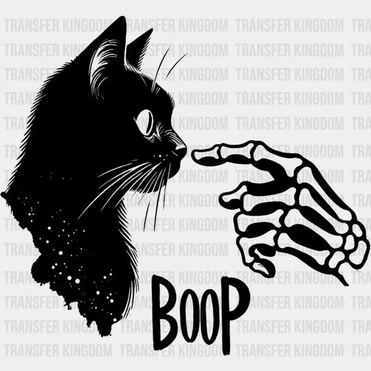 Boop B&W - Cats DTF Transfer Adult Unisex - S & M (10’’) / Dark Color Design (See Imaging)