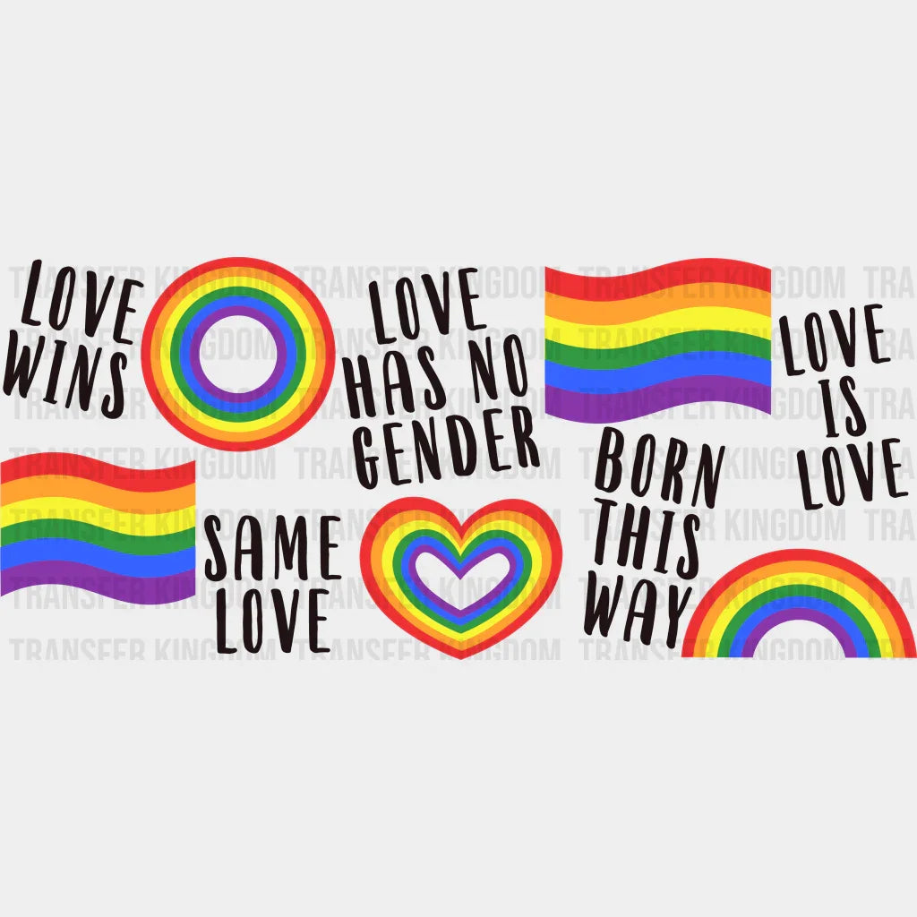 Born This Way - Lgbtq Cup Wrap Uv Sticker Permanent Dtf Decal