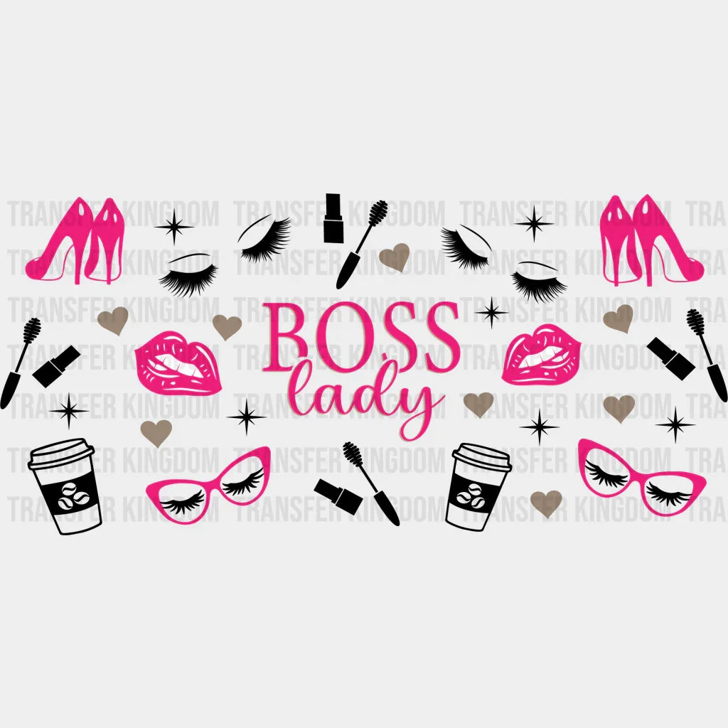 Boss Lady Uv Dtf Transfer Cup Wrap Sticker