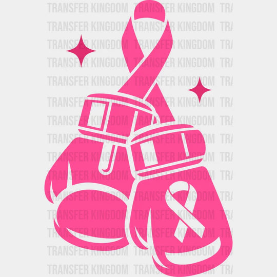 Boxing Gloves Breast Cancer DTF Transfer