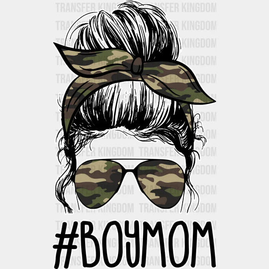 Boy Mom Camouflage Bandana And Sunglasses - Cool Mom - Cute Mom - Design - DTF heat transfer - Transfer Kingdom