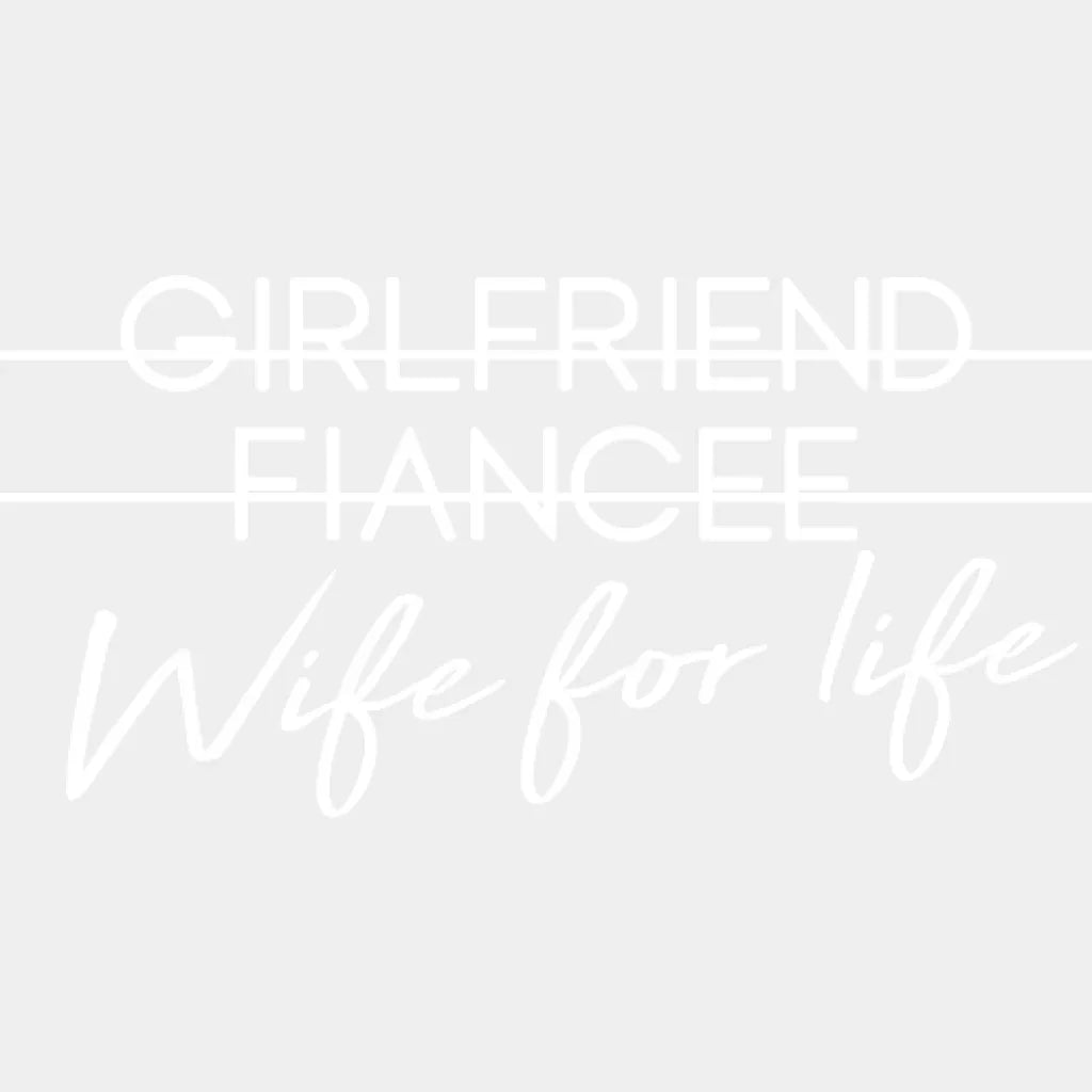 Boyfriend To Husband / Girlfriend Wife Design - Dtf Heat Transfer Unisex S & M ( 10 ) Light Color