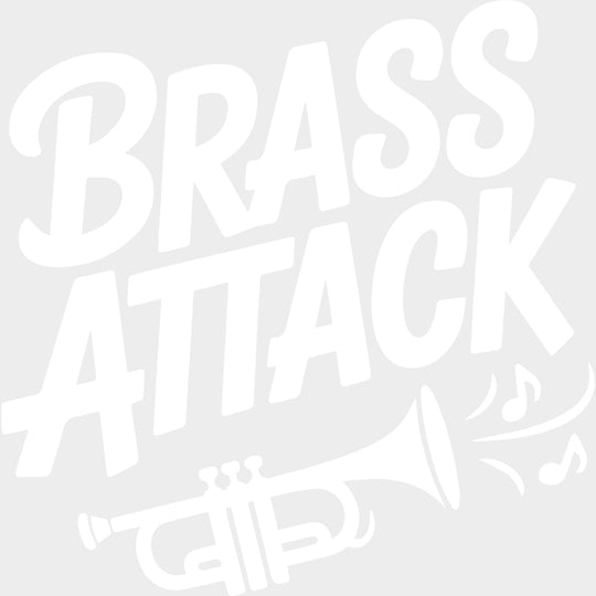 Brass Attack - Music DTF Transfers - Adult Unisex - S & M (10’’) / Light Color Design (See Imaging)